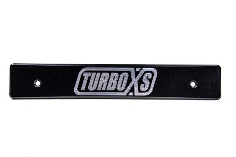 Turbo XS 08-14 Subaru WRX/STi Billet Aluminum License Plate Delete Black Machined TurboXS Logo - WS08-LPD-BLK-TXS