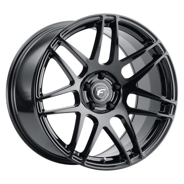 Forgestar F14 18x12 / 5x120.65 BP / ET50 / 8.5in BS Gloss Black Wheel - F25182062P50 by Forgestar - front view