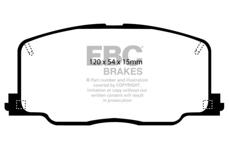 EBC 90-91 Lexus ES250 2.5 Ultimax2 Front Brake Pads - UD356