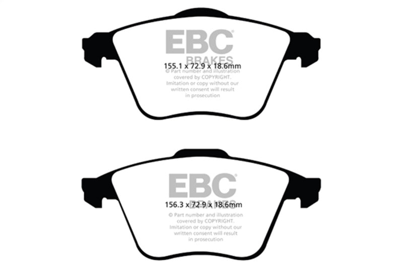 EBC 07-13 Mazda 3 2.3 Turbo Greenstuff Front Brake Pads - DP21574