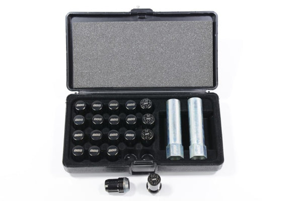 BBS McGard Lug Nut Set 12x1.25 Black - w/Locks - LGM125I by BBS - front view