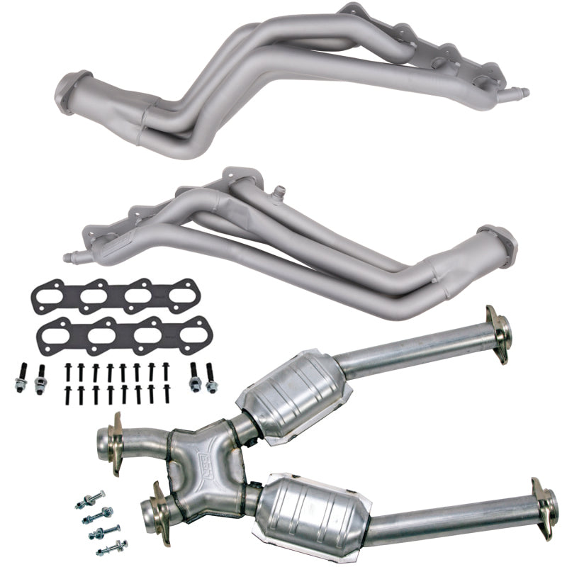 BBK 96-98 Ford Mustang Cobra 4.6L 1-5/8 Long Tube Headers w/High Flow Catted X-Pipe (Ti Ceramic) - 15322