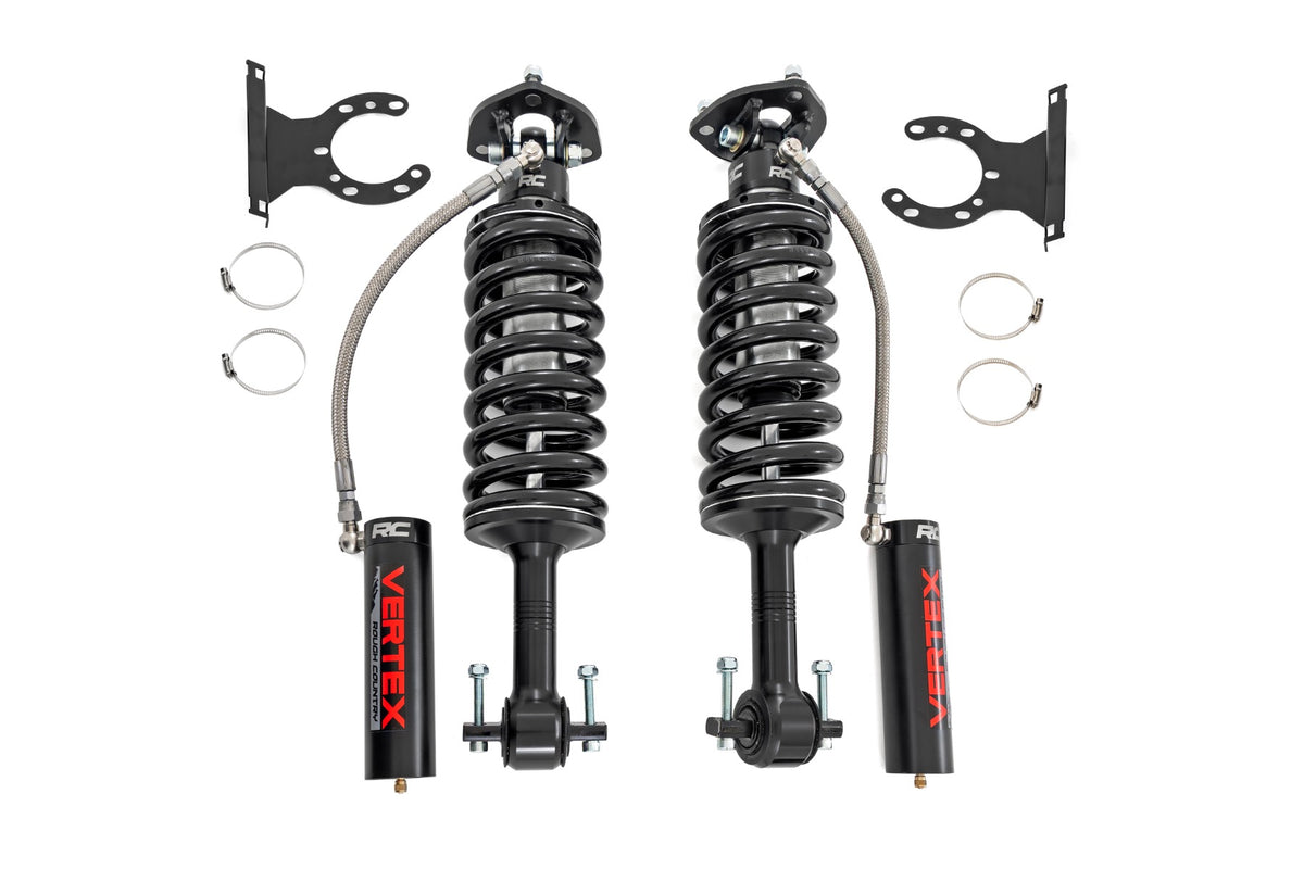Rough Country - Vertex 2.5 Adjustable Coilovers - Front - 3" - Ford F-150 4WD (2014-2025) - 689033