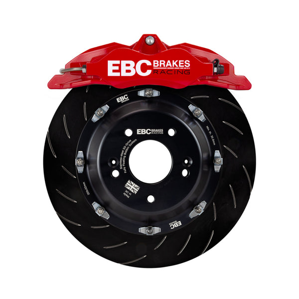 EBC Racing 13-19 Volkswagen Golf GTI Red 6 Piston Apollo Calipers 355mm Rotors Front Big Brake Kit - BBK033RED-1 by EBC