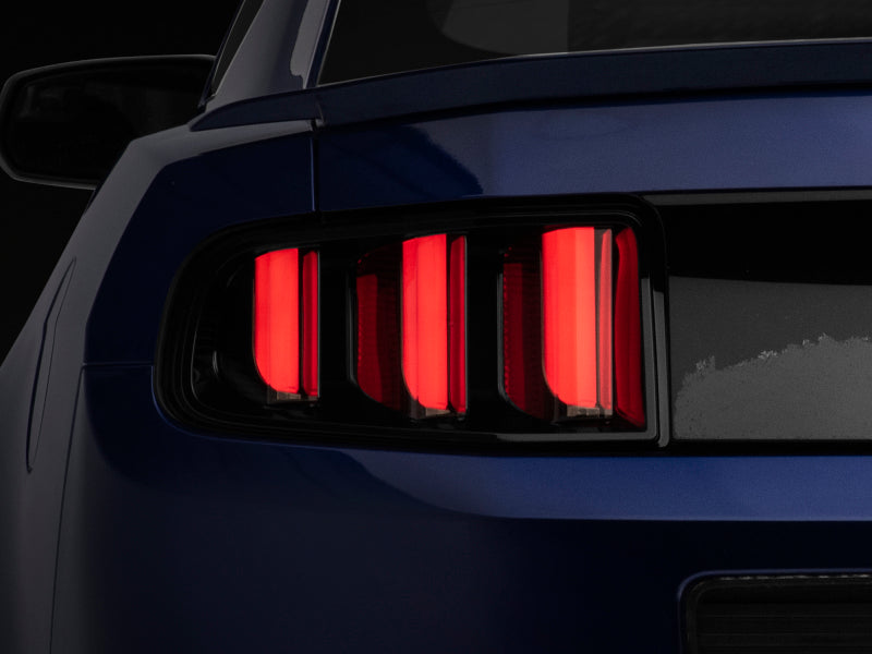 Raxiom 13-14 Ford Mustang Vector V2 Tail Lights- Black Housing (Clear Lens) - 408606