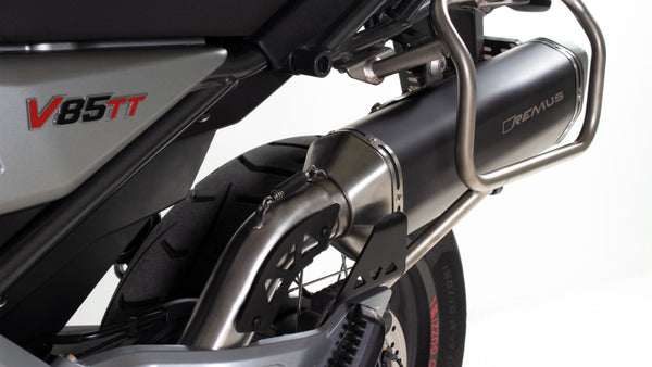 Remus 2019 Moto Guzzi V85 TT Black Hawk Black Race Slip On - 64783 455519 by Remus