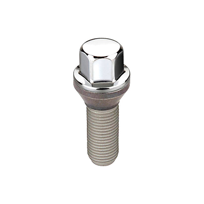 McGard Hex Lug Bolt (Cone Seat) M14X1.5 / 17mm Hex / 28.0mm Shank Length (Box of 50) - Chrome - 69700