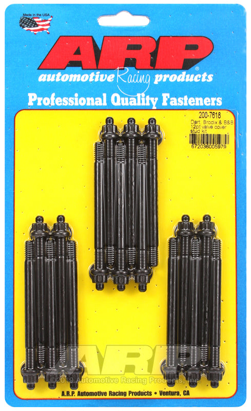 ARP Dart Brodix &amp; B&amp;B 12pt valve cover stud kit - 200-7618
