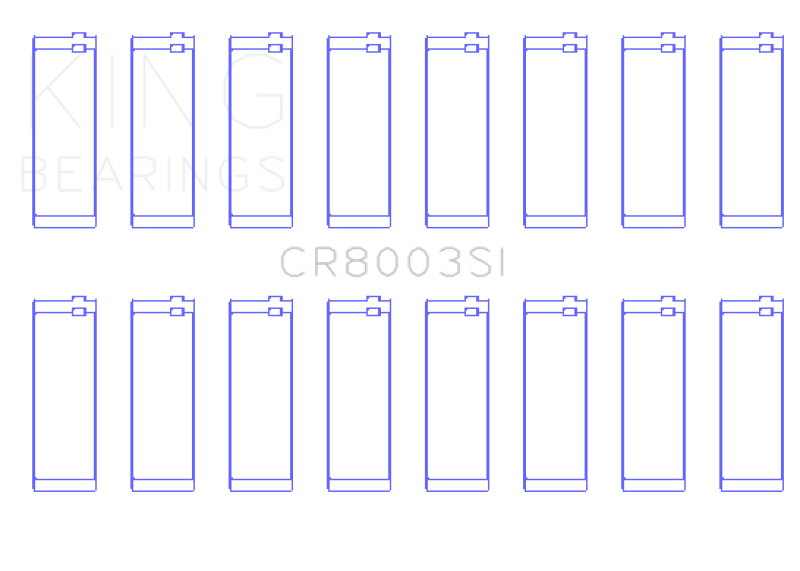 King Engine Bearings Gmc 281 (Size +0.50mm) Connecting Rod Bearing Set - CR8003SI0.5