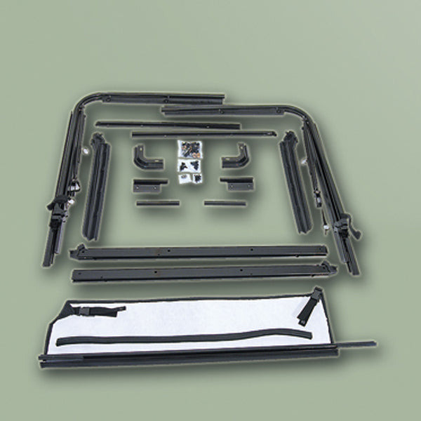 Rampage 1987-1995 Jeep Wrangler(YJ) Soft Top Hardware - Black - 69999