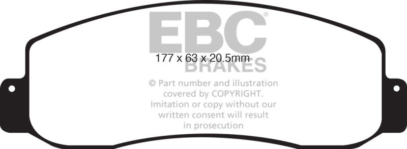 EBC 05-07 Ford F250 (inc Super Duty) 5.4 (2WD) Extra Duty Front Brake Pads - ED91777