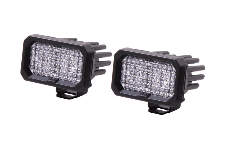 Diode Dynamics Stage Series 2 In LED Pod Sport - White Flood Standard RBL (Pair) - DD6394P by Diode Dynamics - front view