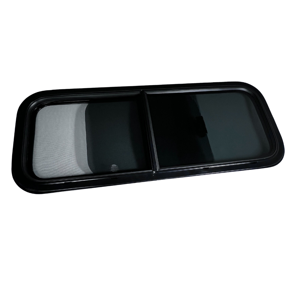S&B CRL Glass Slider Window w/ Clamp Ring (Passenger Side) for Sprinter Van Wideouts - 70-2004