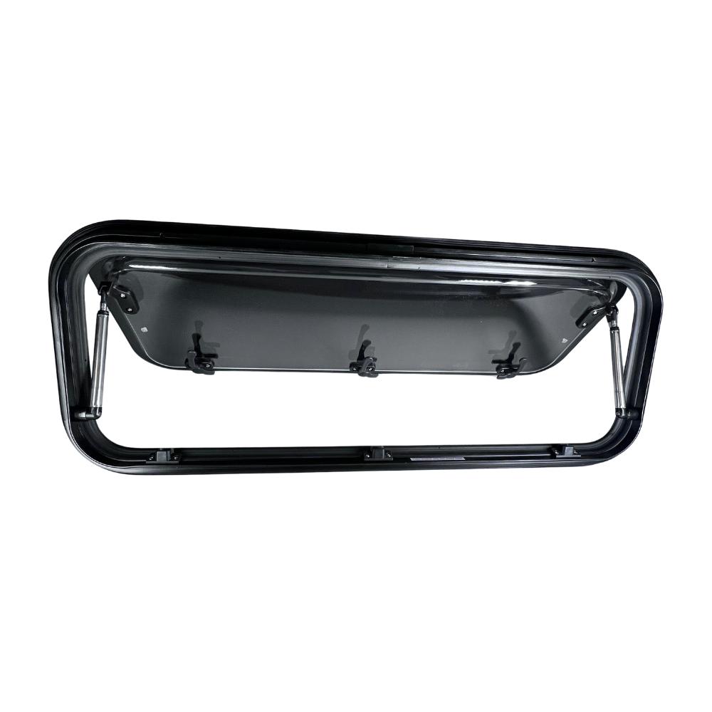 S&B CRL Glass Awning Window w/ Clamp Ring (Driver Side) for Sprinter Van Wideout - 70-2002