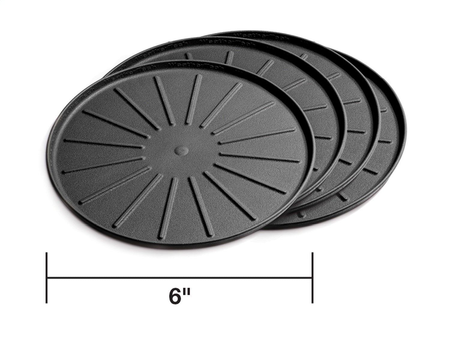 Weathertech - Round Coaster Set - Black 6 in. Dia. - 8A6CSTBK