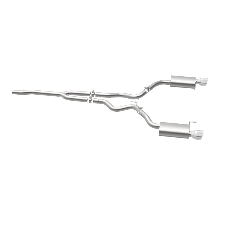 MagnaFlow Cat Back, SS, 2.5in, Street, Dual Split Polished 4.5in Tips 2015 Ford Mustang Ecoboost - 19097