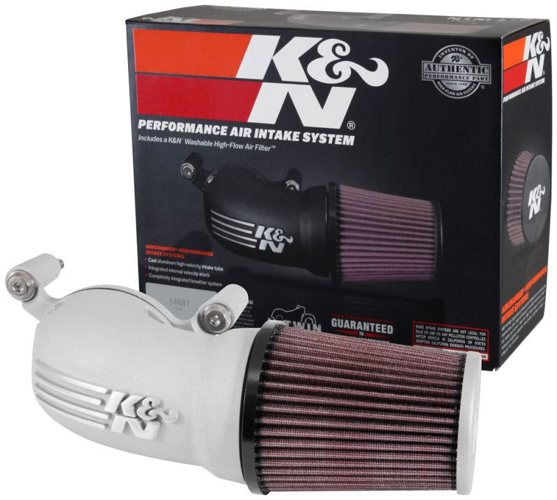 K&amp;N 08-17 Harley Davidson Touring Models Performance Air Intake System Silver - 57-1134S