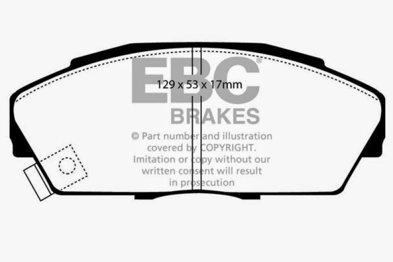 EBC 92-94 Acura Integra 1.7 Vtec Redstuff Front Brake Pads - DP3719/2C