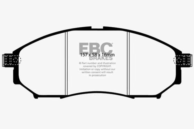 EBC 06-09 Infiniti FX35 3.5 Greenstuff Front Brake Pads - DP61671