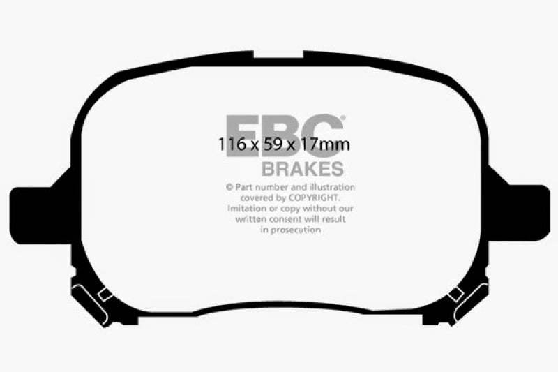 EBC 97-99 Lexus ES300 3.0 Ultimax2 Front Brake Pads - UD707
