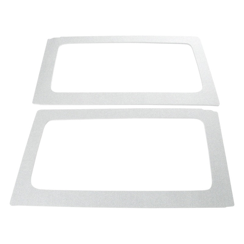 DEI 11-18 Jeep Wrangler JK 2-Door Boom Mat Rear Side Window Trim - 2 Piece - White - 50154