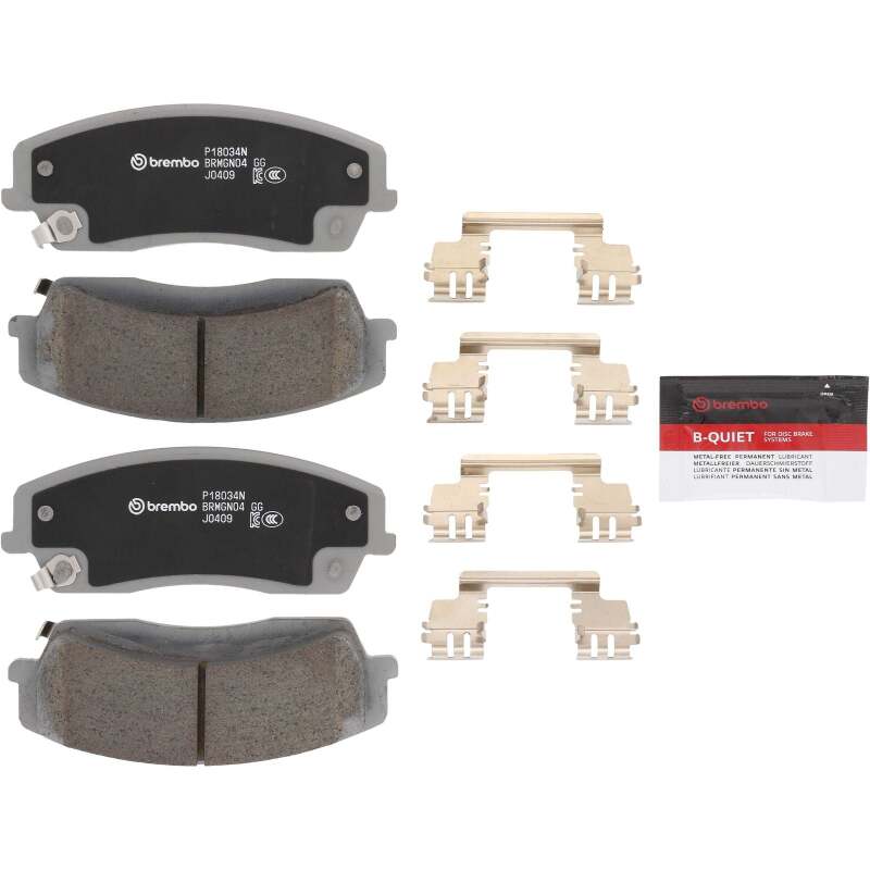 Brembo 05-08 Chrysler 300/ Dodge Charger/Challenger/Magnum Front NAO Brake Pad - P18034N