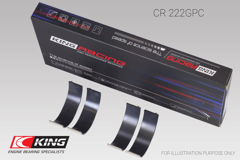 King Engine Bearings BMW N55B30A Sputter Replacement (Size +0.25mm) Connecting Rod Bearing Set - CR222GPC0.25