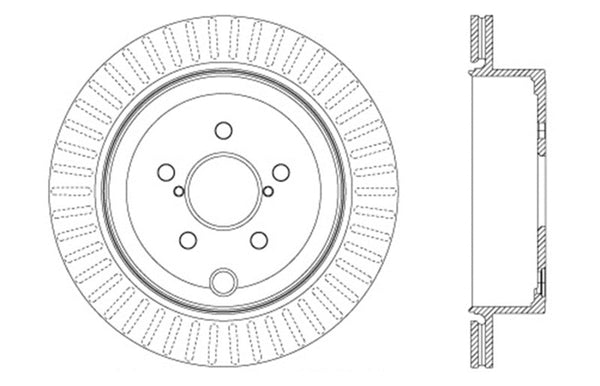 Centric 2018 STI Front SportStop Drilled Premium Rotor - 128.47040