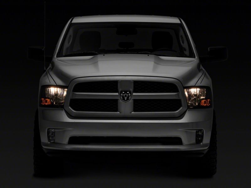 Raxiom 09-18 Dodge RAM 1500 Axial OEM Rep Headlights w/ Single Bulb- Chrome Housing (Smoked Lens) - R118019