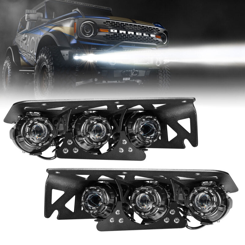 Oracle Lighting 21-24 Ford Bronco Off Road Laser and LED Fog Light Kit for Steel Bumper SEE WARRANTY - 5928-LZZ-001