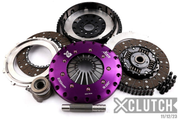 XClutch 05-07 Volvo S40 T5 2.5L 9in Twin Sprung Organic Clutch Kit - XKFD23648-2A for 2008-2013 Volvo C30 - front view