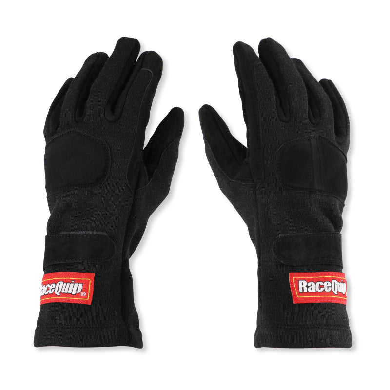 RaceQuip Black 2-Layer SFI-5 Glove - XSmall - 355001RQP