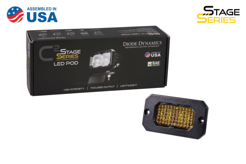 Diode Dynamics Stage Series 2 In LED Pod Sport - Yellow Fog Flush ABL Each - DD6425S