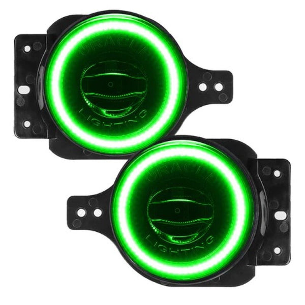 Oracle Jeep Wrangler JL/Gladiator JT Sport High Performance W LED Fog Lights - Green  - 5847-004 for 2018-2025 Jeep Wrangler