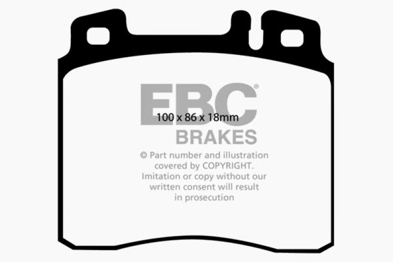 EBC 98-99 Mercedes-Benz CL500 5.0 Yellowstuff Front Brake Pads - DP4963R