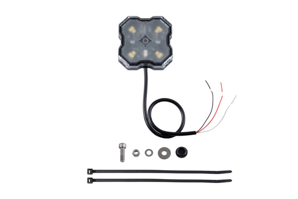 Diode Dynamics Stage Series Single Color LED Rock Light - White Diffused Hookup (one) - DD7429 by Diode Dynamics - front view