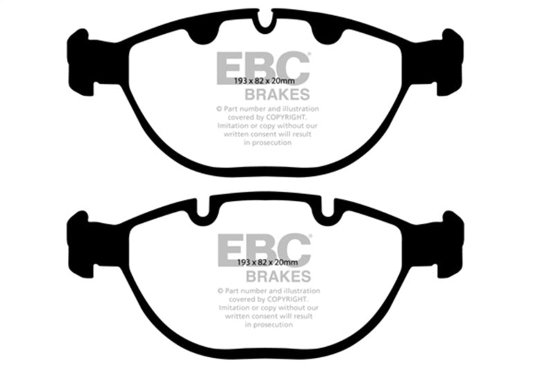 EBC 02-04 BMW X5 4.6 Greenstuff Front Brake Pads - DP61472