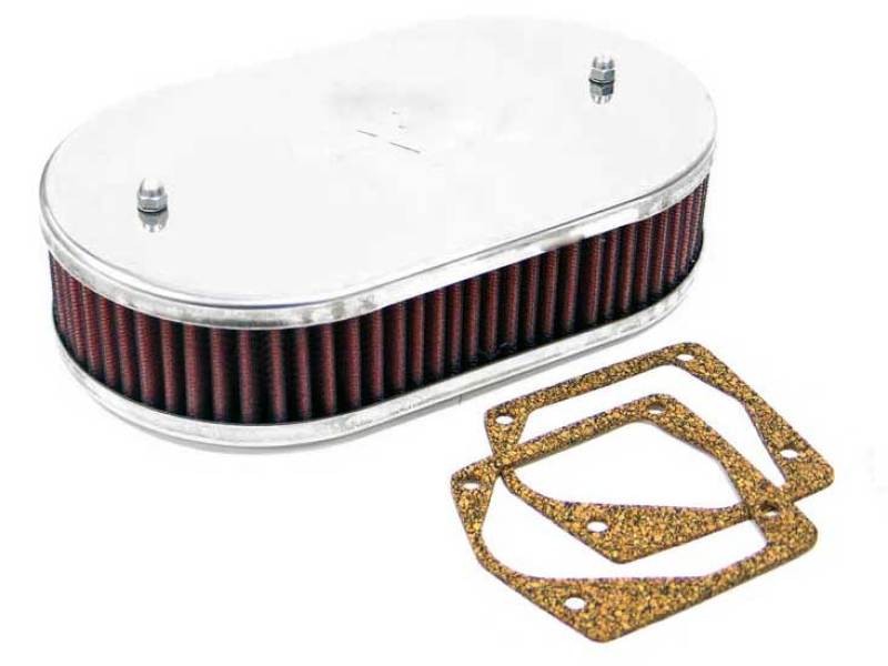 K&amp;N Custom Racing Assembly Bolt On Oval 6-8 Air Filter 2.188in Height 5.125 ID 3.156in Flange - 56-9025