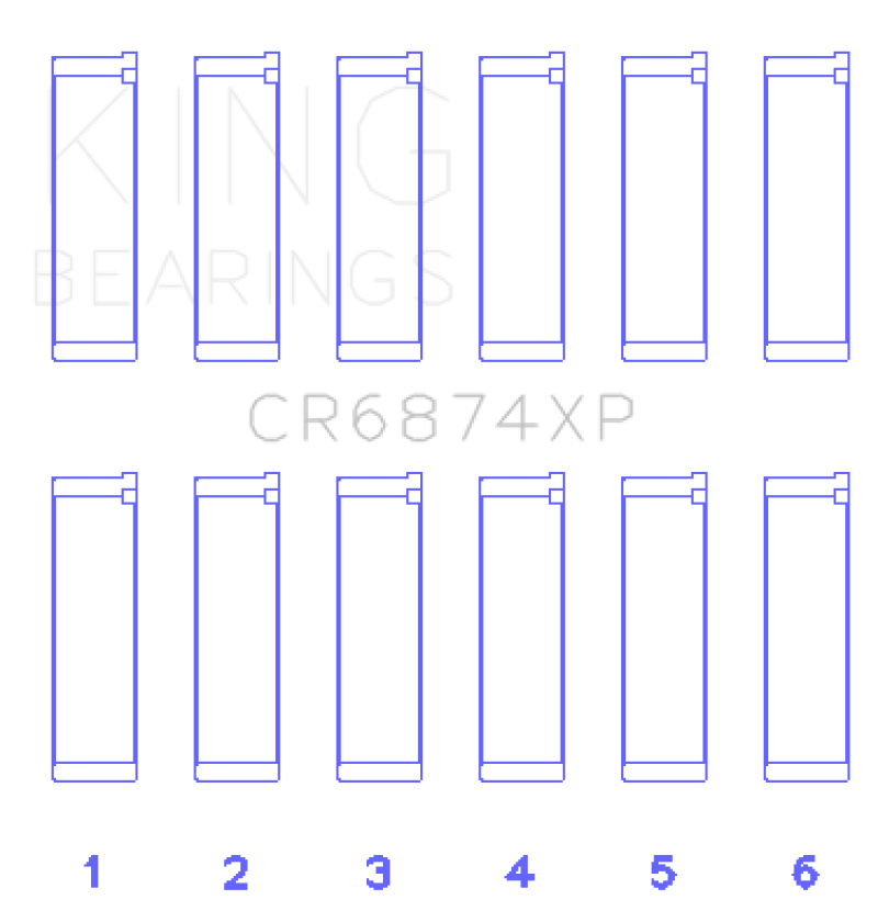 King Subaru EZ30/EZ30D (Size STD) Performance Rod Bearing Set - CR6874XP
