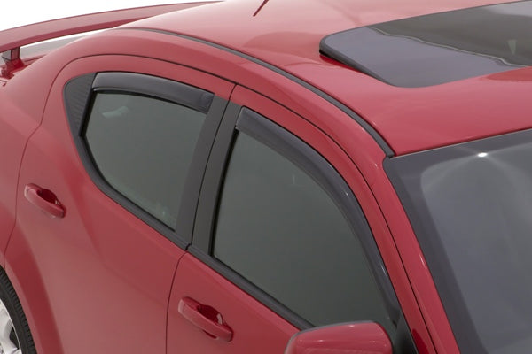 AVS 08-14 Dodge Avenger Ventvisor In-Channel Front & Rear Window Deflectors 4pc - Smoke - 194065 for 2008-2014 Dodge Avenger 