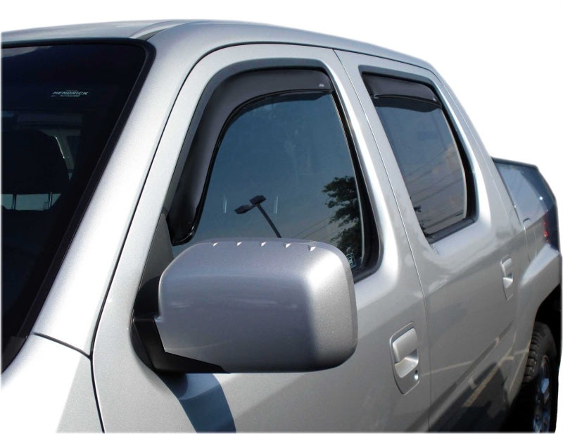 AVS 06-14 Honda Ridgeline Ventvisor In-Channel Front &amp; Rear Window Deflectors 4pc - Smoke - 194832
