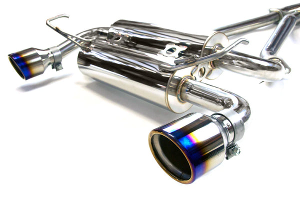 Invidia 02-08 Nissan 350z Gemini Rolled Titanium Tip Cat-back Exhaust - HS02N3ZGID for 2003-2009 Nissan 350Z - front view
