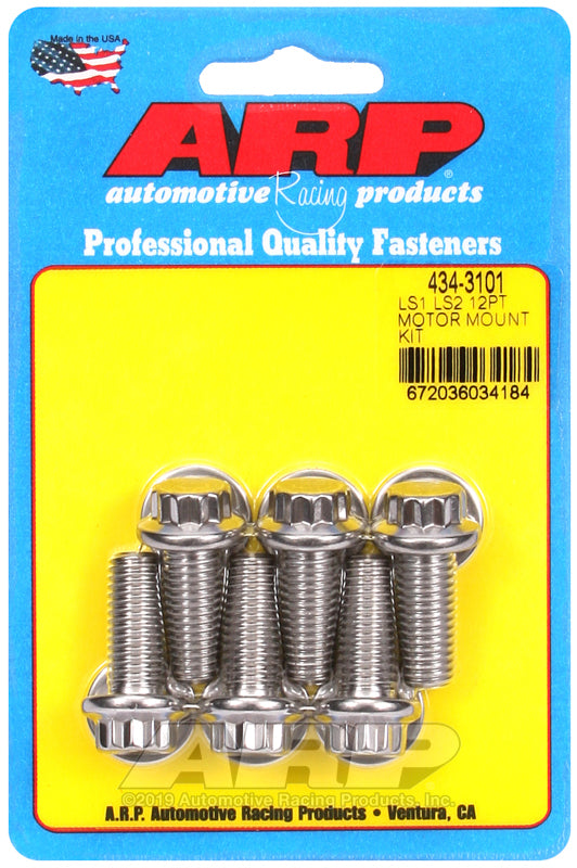 ARP LS1 LS2 SS 12pt Motor Mount Bolt Kit - 434-3101