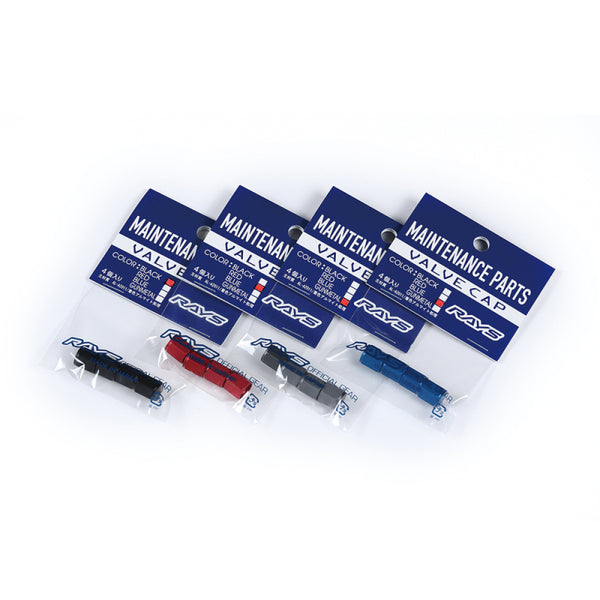 Rays Aluminum Air Valve Cap Set - Red - WVALRD2 by Rays