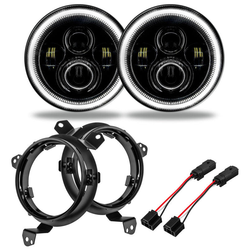 Oracle Jeep Wrangler JL/Gladiator JT 7in. High Powered LED Headlights (Pair) - White SEE WARRANTY - 5769J-001