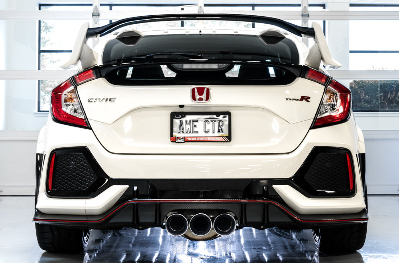 AWE Tuning 2017+ Honda Civic Type R Touring Edition Exhaust w/Front Pipe &amp; Triple Chrome Silver Tips