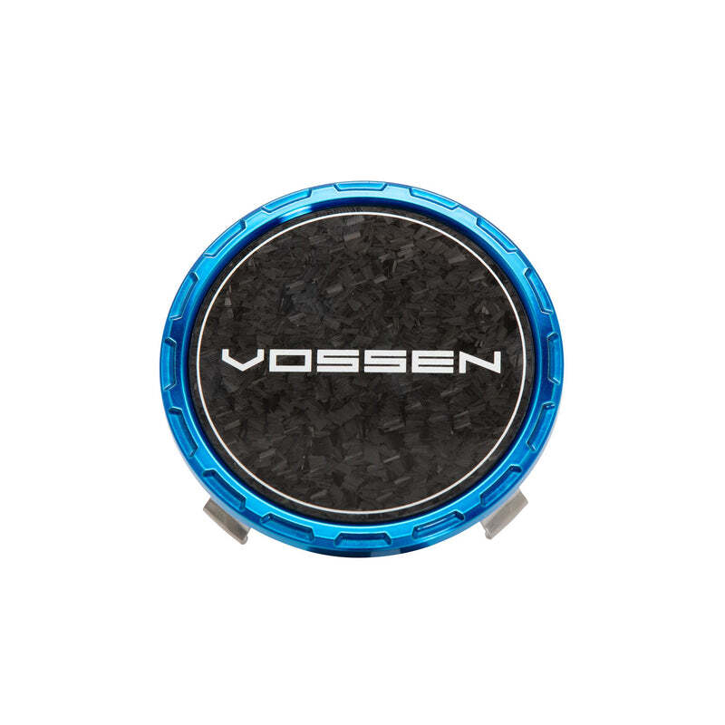 Vossen Classic Carbon Billet Sport Cap 2.0 - Large (VHFL) - Transparent Blue - Forged (Gloss) - CAPBSC2-LG-CL-BL-F