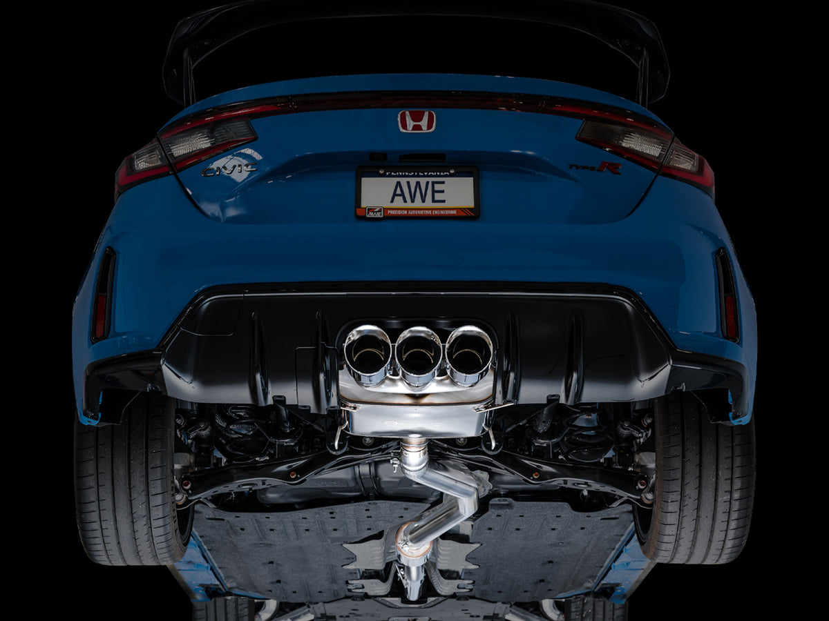 AWE Tuning 2023 Honda Civic Type R FL5 Touring Edition Exhaust w/ Triple Chrome Silver Tips - 3015-52287