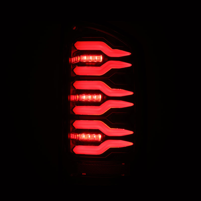 AlphaRex 07-08 Dodge Ram1500/07-09 Dodge Ram 2500+3500 Luxx-Series LED Tail Lights(Pair) Alpha Black - 641050