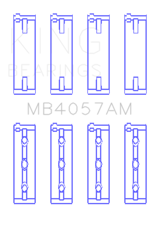 King Engine Bearings Honda C27A4 (Size +0.75mm) Main Bearing Set - MB4057AM0.75